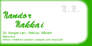nandor makkai business card